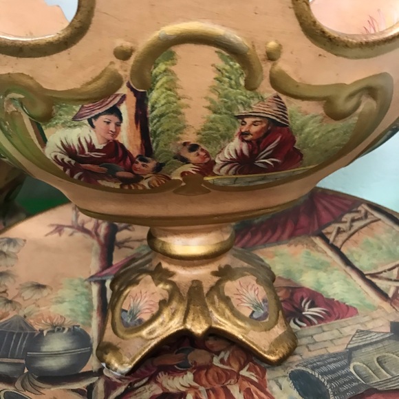 Vintage Oriental set,  plate / jar/ bowl - Picture 4 of 16